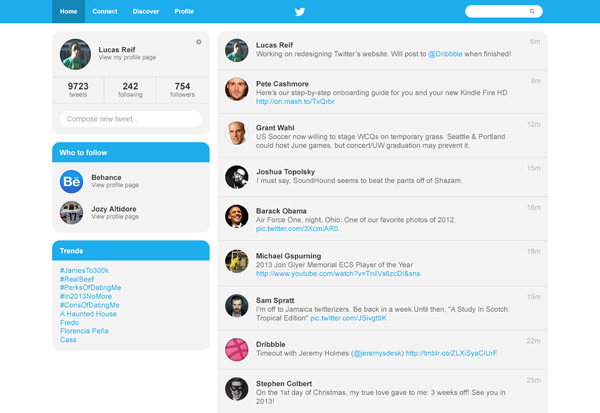 Twitter Redesign Concept by Lucas Reif