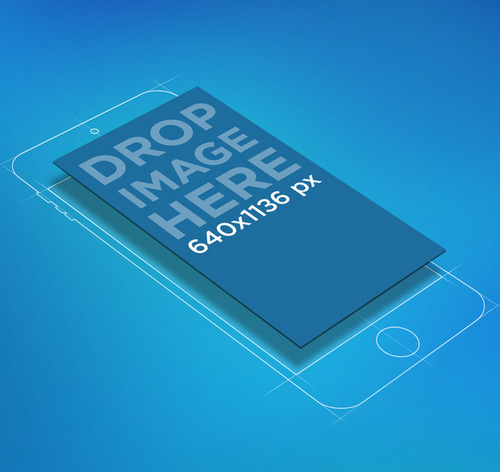 Illustrated iPhone PSD Mockup