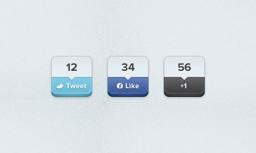 Free Facebook Like Buttons PSD