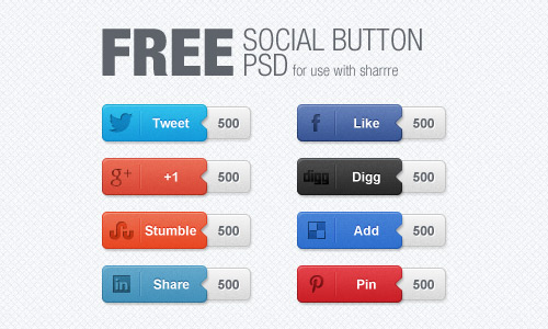 Free Facebook Like Buttons PSD