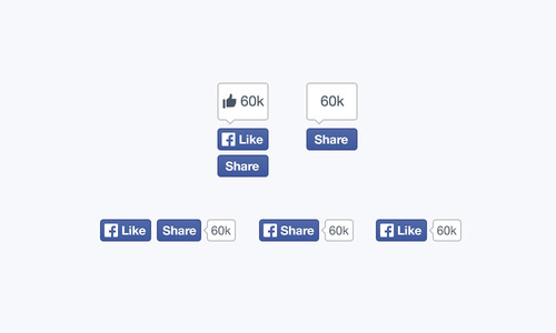 Free Facebook Like Buttons PSD