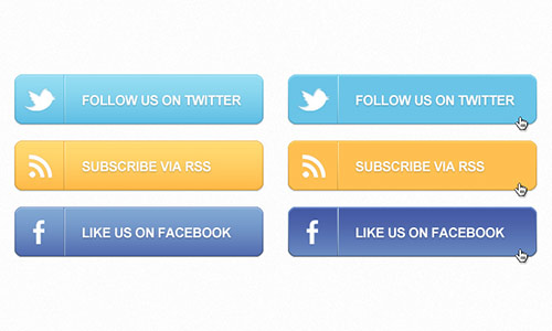 Free Facebook Like Buttons PSD