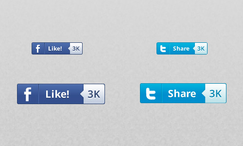 Free Facebook Like Buttons PSD