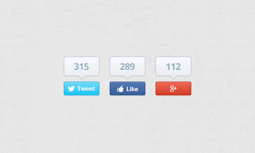 Free Facebook Like Buttons PSD