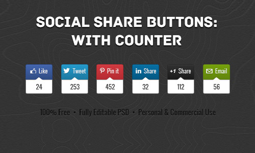 Free Facebook Like Buttons PSD