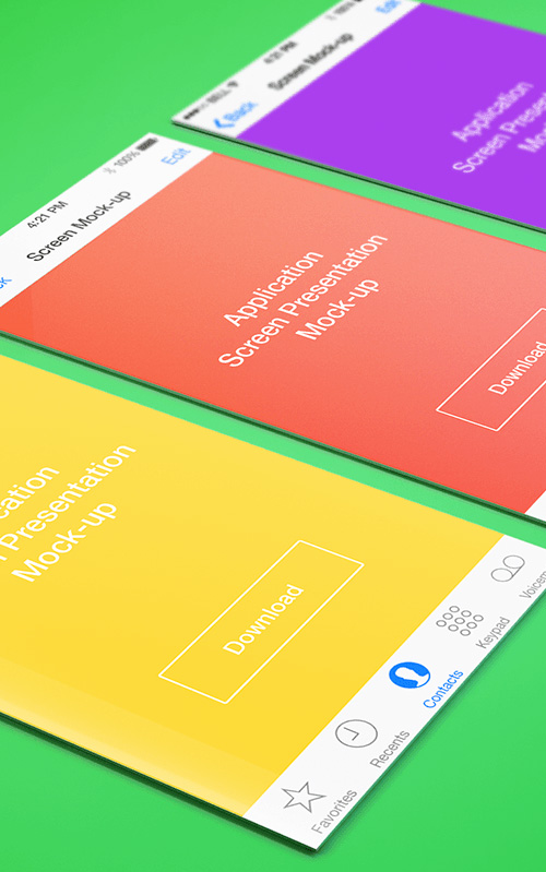 App Screen Presentation Mock-ups