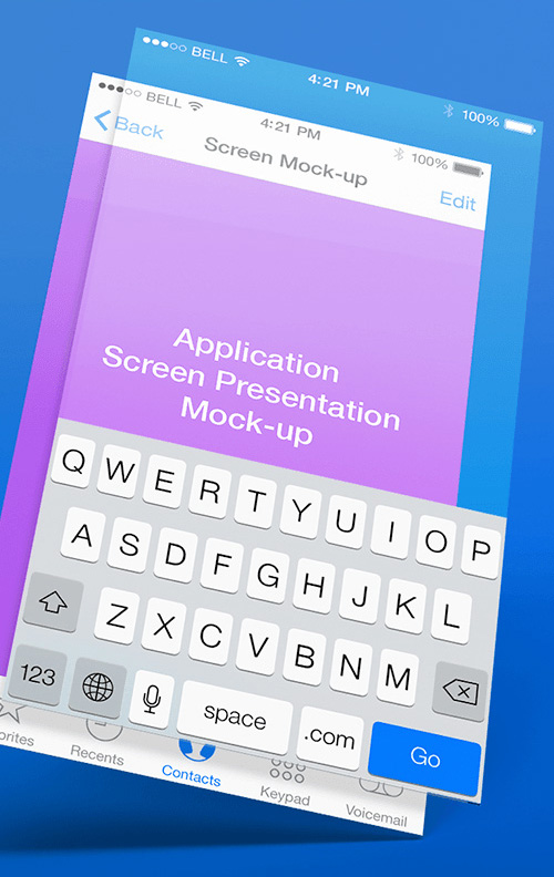 App Screen Presentation Mock-ups