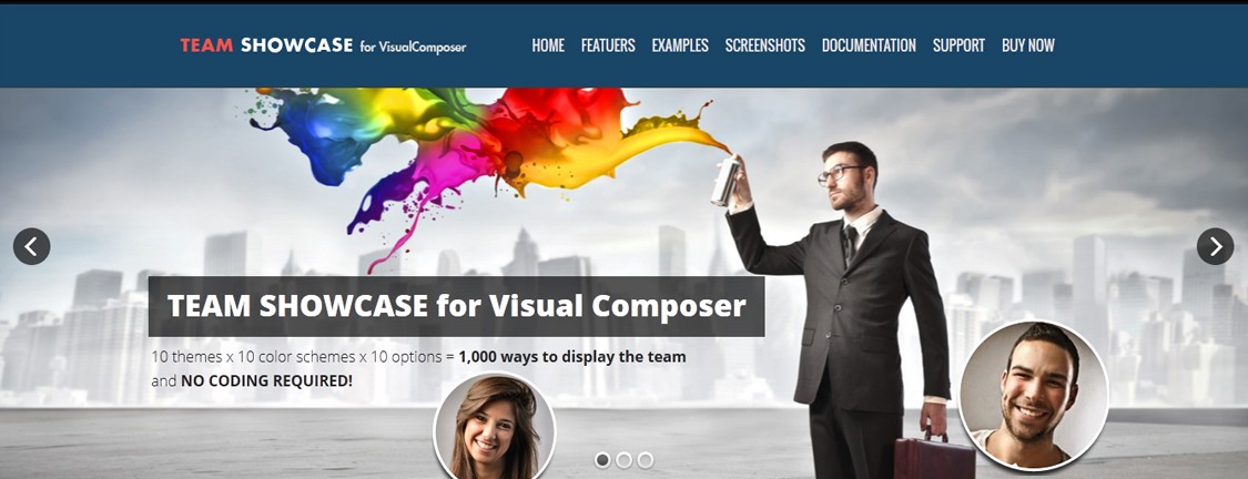 Team Showcase for Visual Composer WordPress Plugin