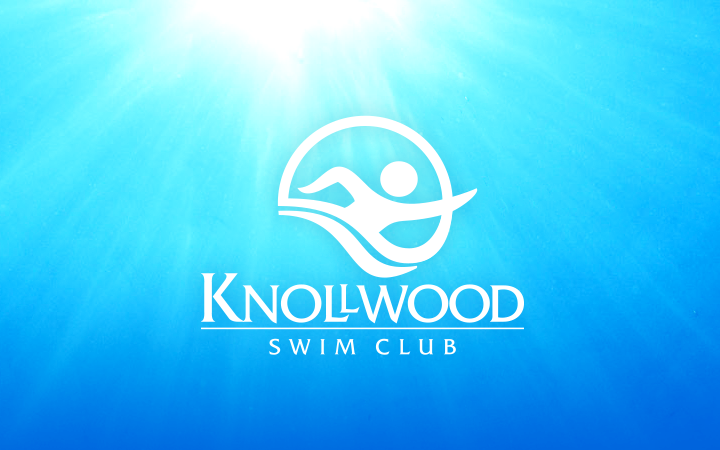 bright blue logo knollwood swimming club