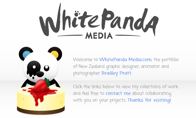 white panda media bradley pratt website design portfolio