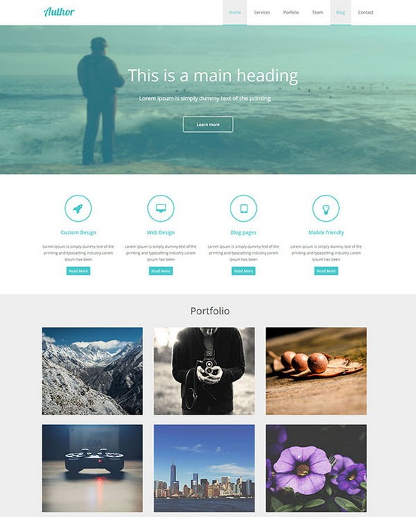 Free Flat HTML Portfolio Template