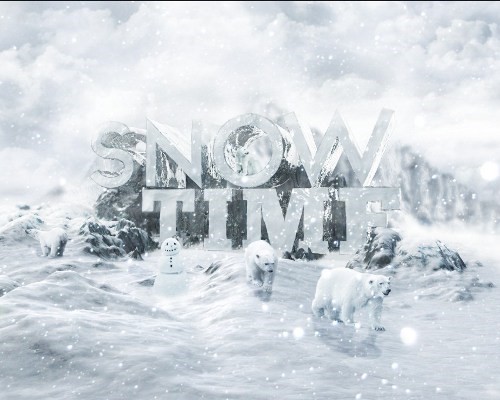 snowy 3d text tutorial psdvault 47 Create 3D Snow Text Effect Using Cinema4D and Photoshop