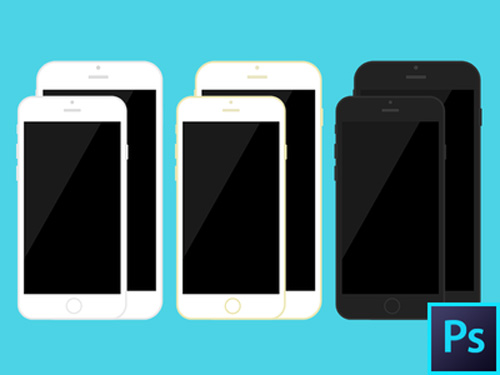 Free iPhone 6 and iPhone 6 Plus Mockup Templates (PSD, AI & Sketch) - Free Download - 11