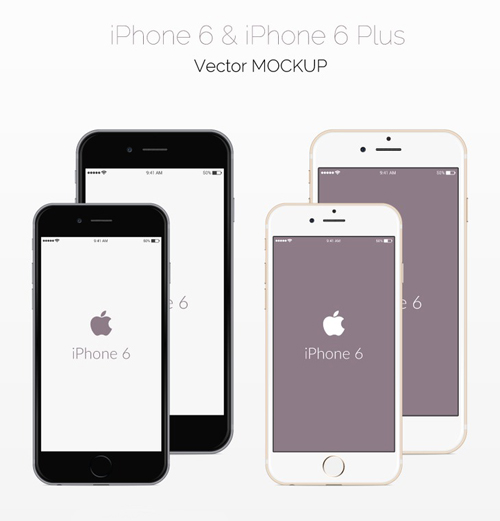 Free iPhone 6 and iPhone 6 Plus Mockup Templates (PSD, AI & Sketch) - Free Download - 4