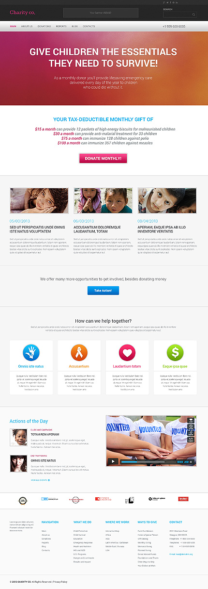 Simple Charity WordPress Theme