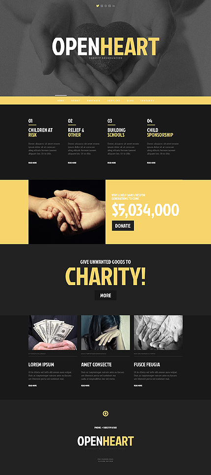 Charity Responsive WordPress Theme