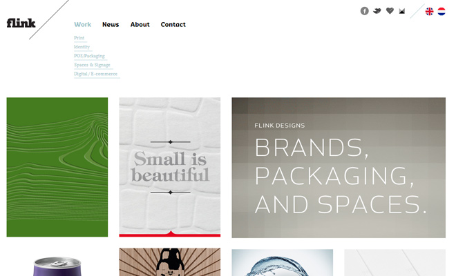 minimalist flink design agency portfolio clean