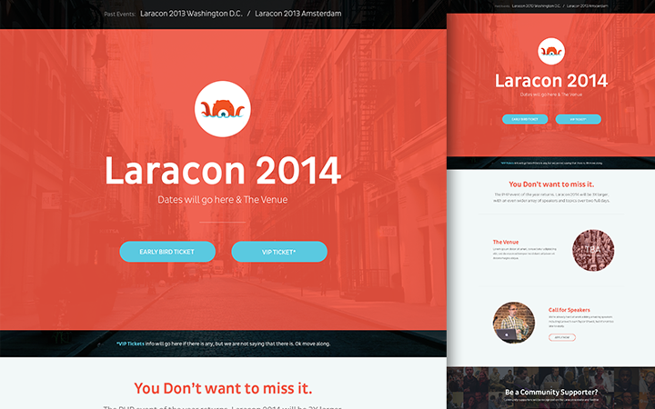 laracon 2014 flat website conference