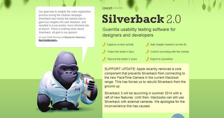 Silverback is a software for guerilla usability testing