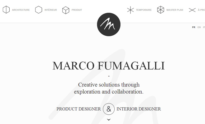 marco fumagalli design portfolio website layout
