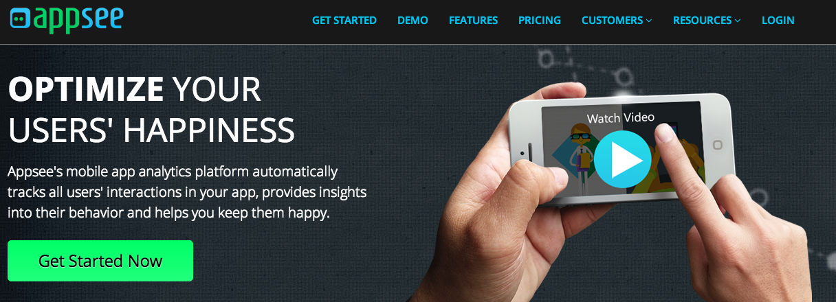 Appsee is an analytics software for your mobile apps