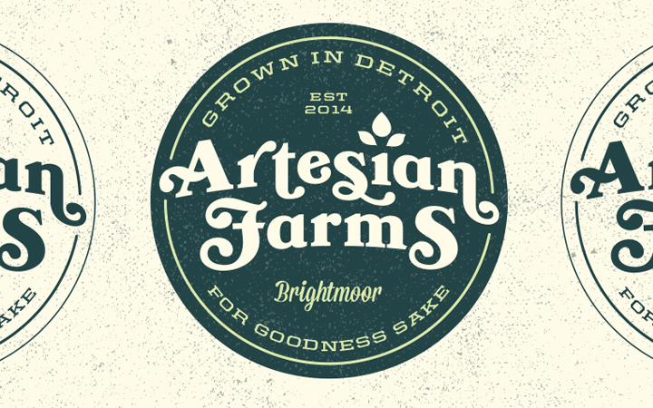 artesian farms badge custom design logo