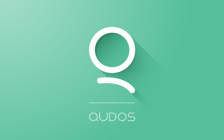 green qudos retro logo design customized