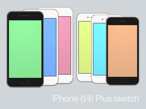 Free iPhone 6 and iPhone 6 Plus Mockup Templates (PSD, AI & Sketch) - Free Download - 21