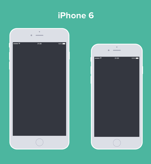 Free iPhone 6 and iPhone 6 Plus Mockup Templates (PSD, AI & Sketch) - Free Download - 22