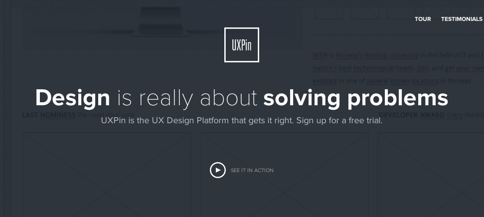 UXPin allows you to create interactive wireframes and prototypes