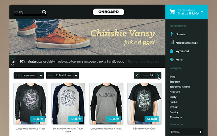 skate shop website layout inspiration