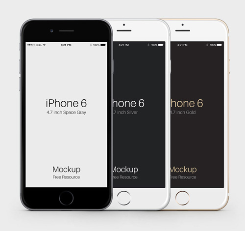 Free iPhone 6 and iPhone 6 Plus Mockup Templates (PSD, AI & Sketch) - Free Download - 50