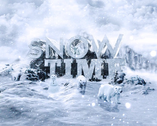 Create 3D Snow Text Effect Using Cinema4D and Photoshop