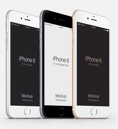 50 Free iPhone 6 and iPhone 6 Plus Mockups (PSD, AI & Sketch)