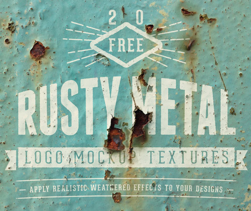 Free Rusty Metal Logo Mockups