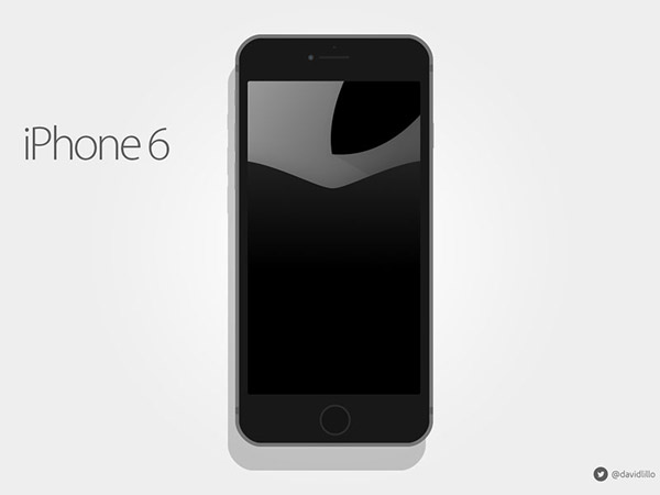 iPhone 6 Flat Mockup by David Lillo