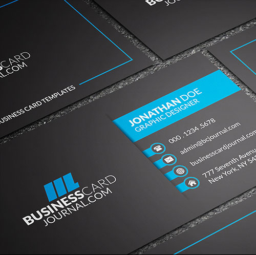 Dark & Bold Corporate Business Card Template