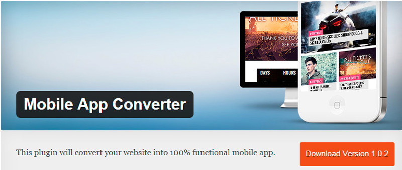 Mobile app converter wordpress plugin