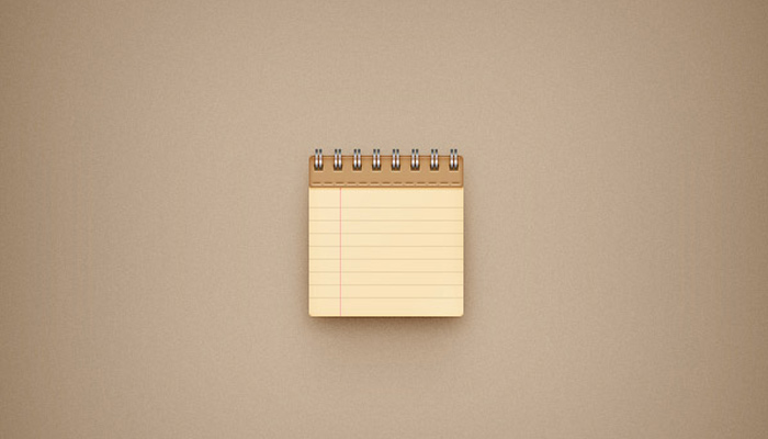 leather texture notepad yellow paper icon