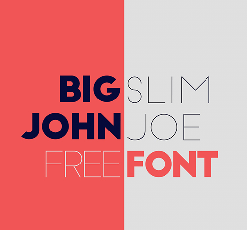 Big John / Slim Joe free font