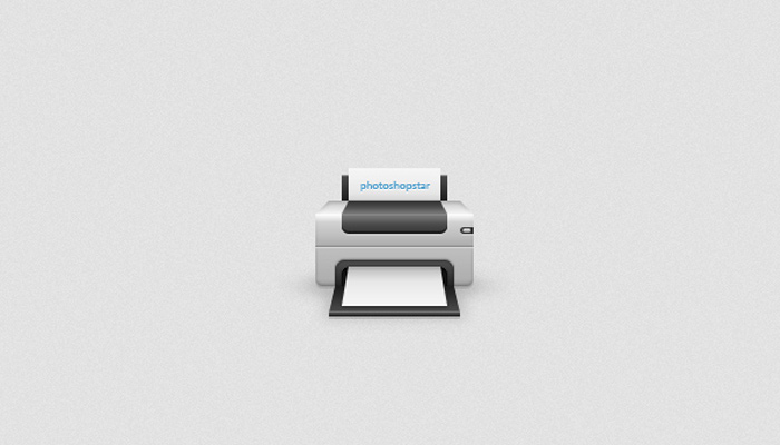 printer device icon photoshop tutorial