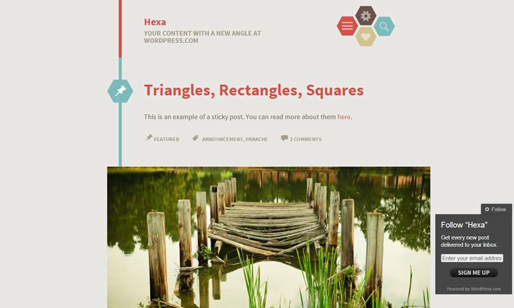 Hexa (Blogging theme)