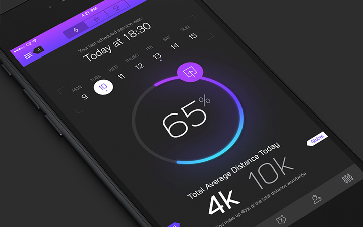 dark purple flat interface iphone6