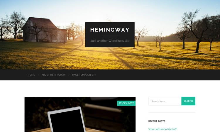 Hemingway (Two-column theme for blogging)