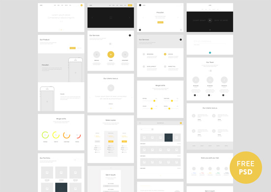 Download 25+ Free Wireframe Style UIs, Mockups and Templates - iDevie