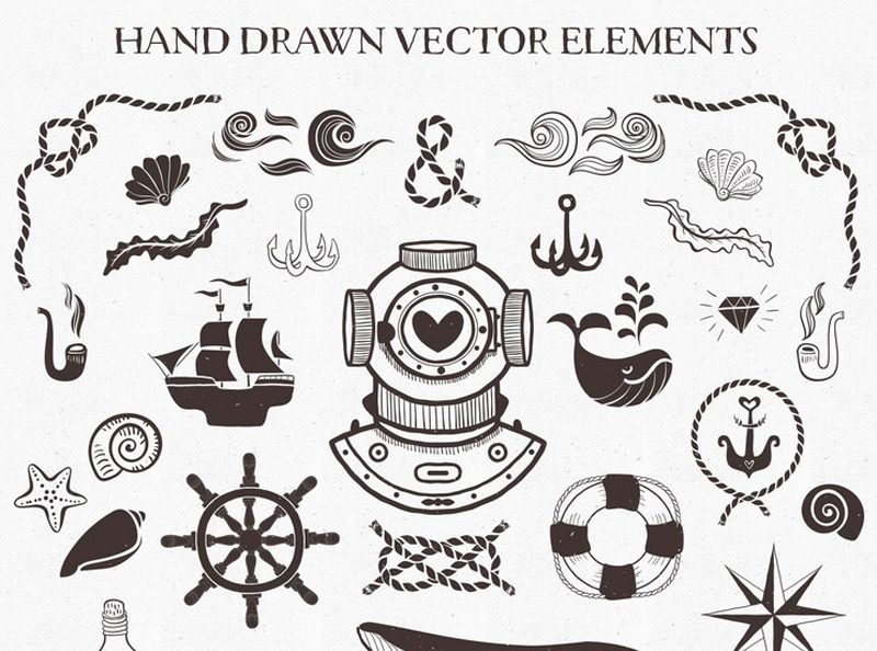 Nautical vector pack