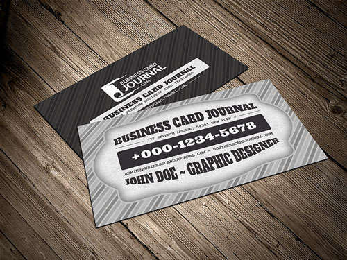 Classic Black & White Retro Business Card Template