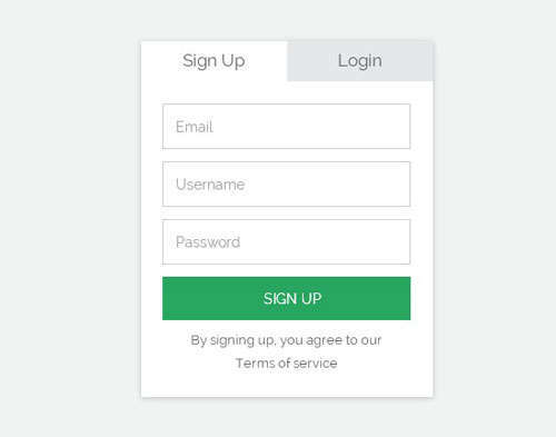 Sign Up And Login Form