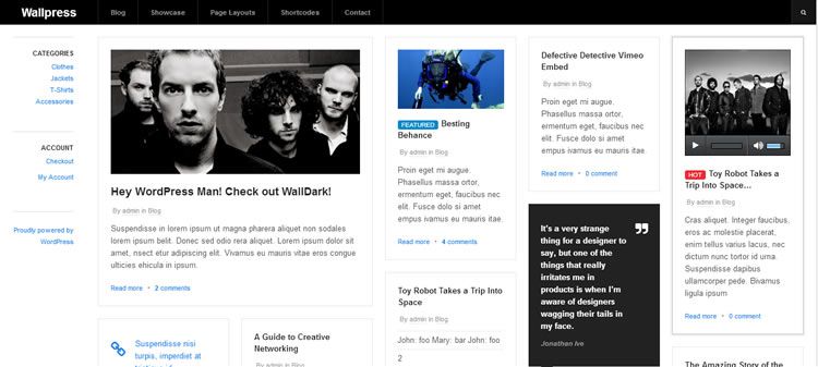 Wallpress (Grid-based magazine theme)