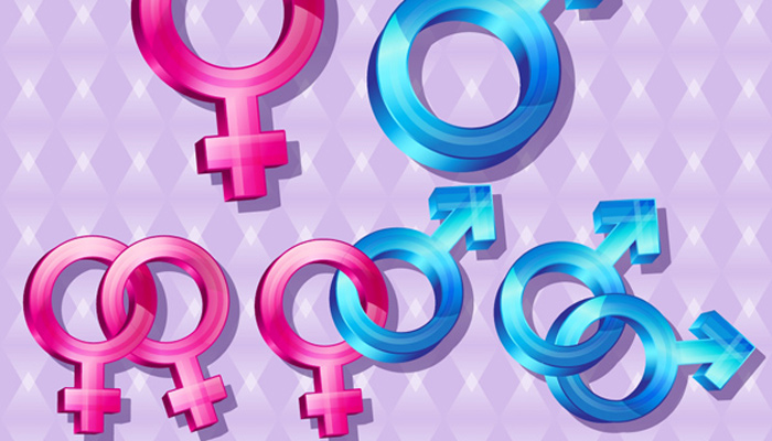 glossy gender symbol icons shapes